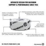 Rehband RX Athletic Power-Wrap 25 mm x 3 Rollen (Gewichtheberband) Weiss kaufen bei haghpowered.com