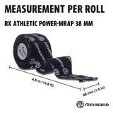 Rehband RX Athletic Power-Wrap 38 mm x 3 Rollen (Gewichtheberband) Schwarz kaufen bei haghpowered.com
