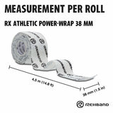 Rehband RX Athletic Power-Wrap 38 mm x 3 Rollen (Gewichtheberband) Weiss kaufen bei haghpowered.com