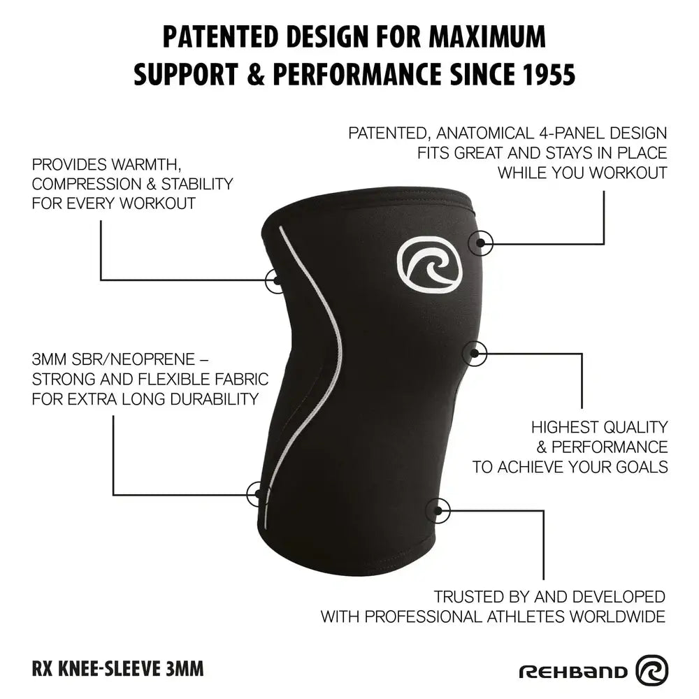 Rehband RX Knee Sleeve 3 mm (Kniebandage) kaufen bei haghpowered.com
