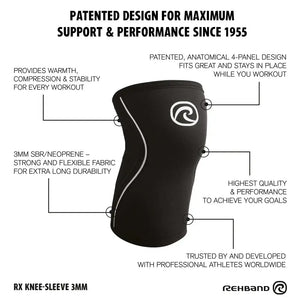 Rehband RX Knee Sleeve 3 mm (Kniebandage) kaufen bei haghpowered.com