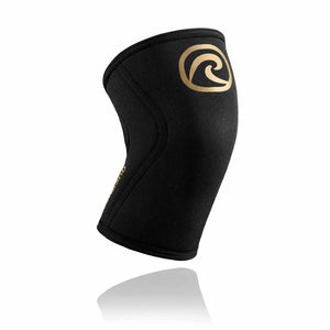 Rehband RX Knee Sleeve 5 mm (Kniebandage) Gold-Schwarz kaufen bei haghpowered.com