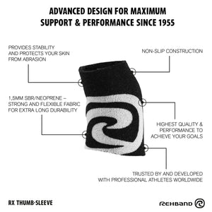 Rehband RX Thumb Sleeves 1.5 mm (Daumenbandagen Paar) Schwarz kaufen bei haghpowered.com