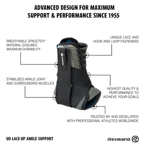 Rehband UD Lace-Up Ankle Support Schwarz kaufen bei haghpowered.com