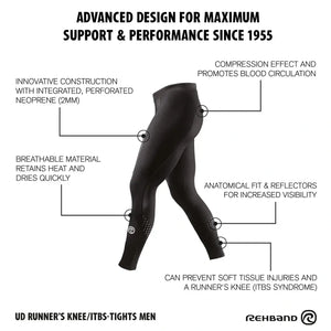 Rehband UD Runner's Knee/Thermal Zone Tights (Men) Schwarz kaufen bei haghpowered.com
