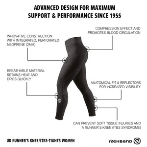 Rehband UD Runner's Knee/Thermal Zone Tights (Women) Schwarz kaufen bei haghpowered.com
