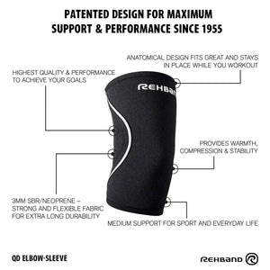 Rehband UD Tennis Elbow Sleeve 3 mm Schwarz kaufen bei haghpowered.com