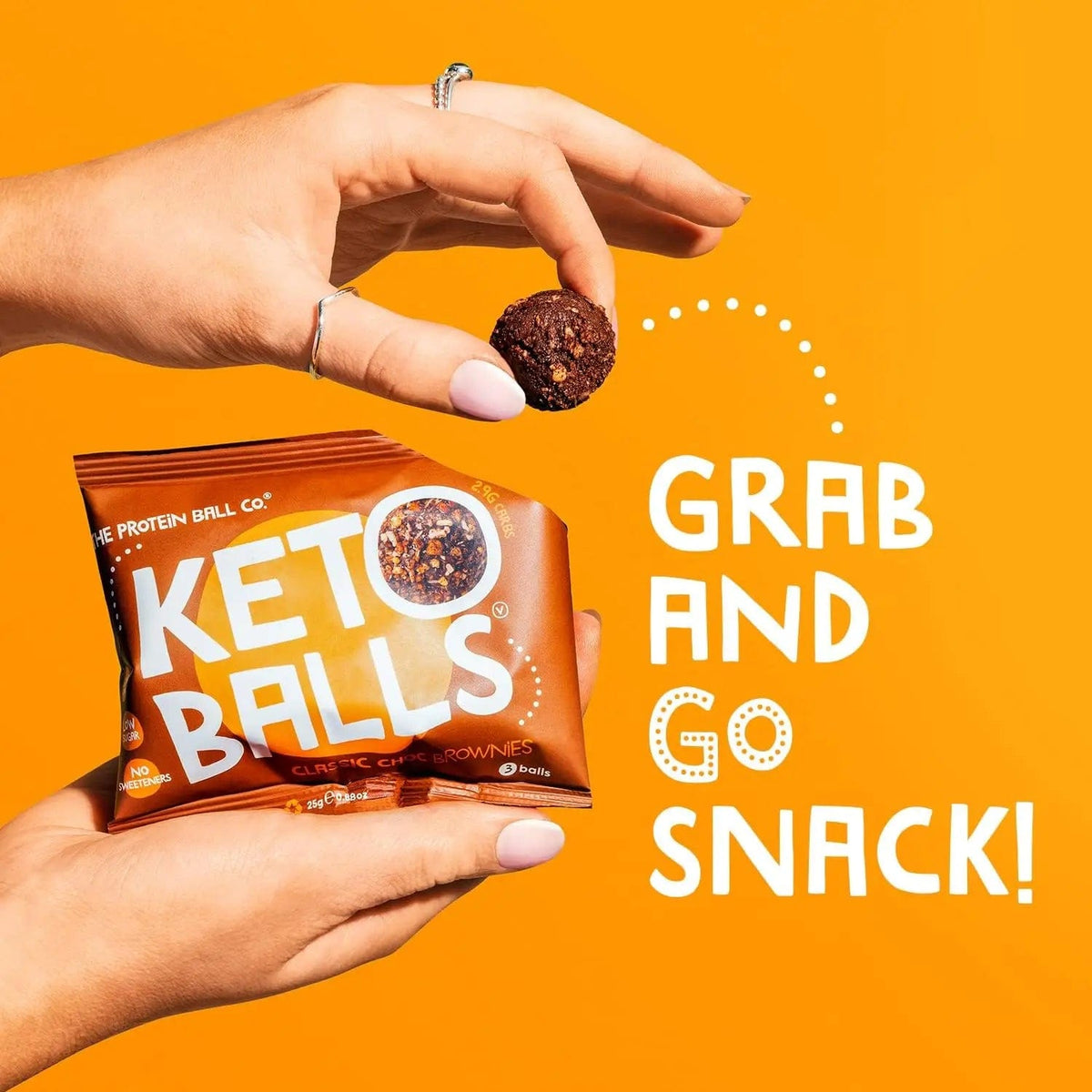 The Protein Ball Co Keto Ball Snack 20 x 25 g Classic Choc Brownies kaufen bei haghpowered.com
