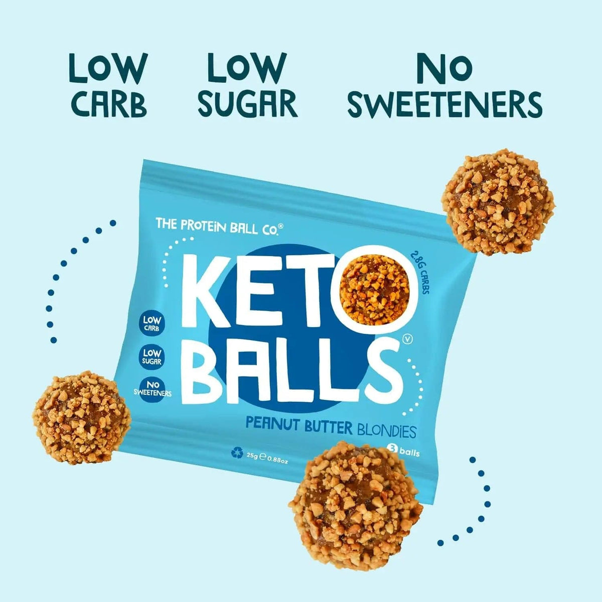 The Protein Ball Co Keto Ball Snack 20 x 25 g Peanut Butter Blondies kaufen bei haghpowered.com