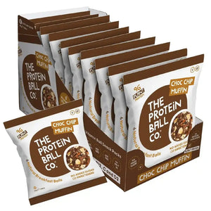 The Protein Ball Co Protein + Vitamin Balls (Breakfast To-Go) 10 x 45 g Choc Chip Muffin kaufen bei haghpowered.com