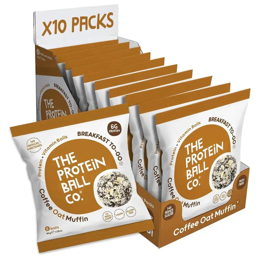 The Protein Ball Co Protein + Vitamin Balls (Breakfast To-Go) 10 x 45 g Coffee Oat Muffin kaufen bei haghpowered.com