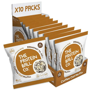 The Protein Ball Co Protein + Vitamin Balls (Breakfast To-Go) 10 x 45 g Coffee Oat Muffin kaufen bei haghpowered.com
