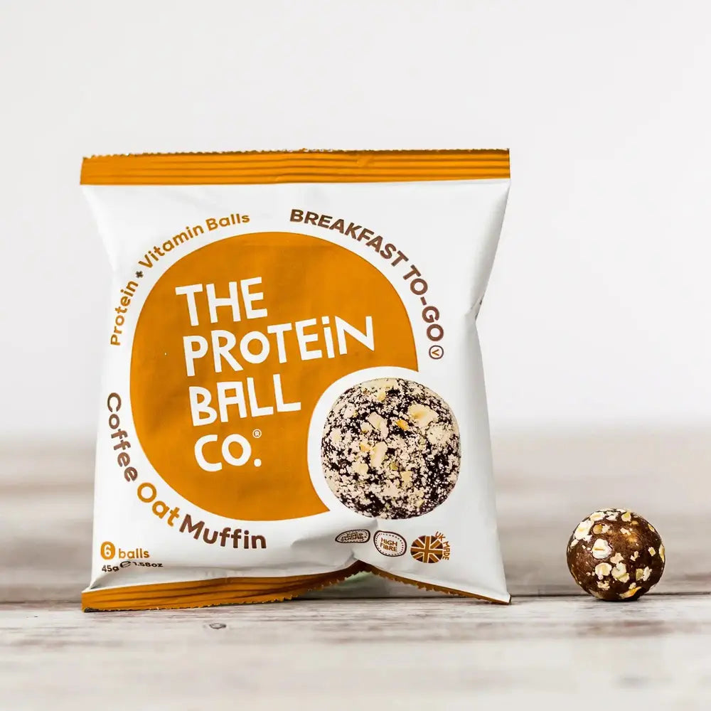 The Protein Ball Co Protein + Vitamin Balls (Breakfast To-Go) 45 g Coffee Oat Muffin kaufen bei haghpowered.com