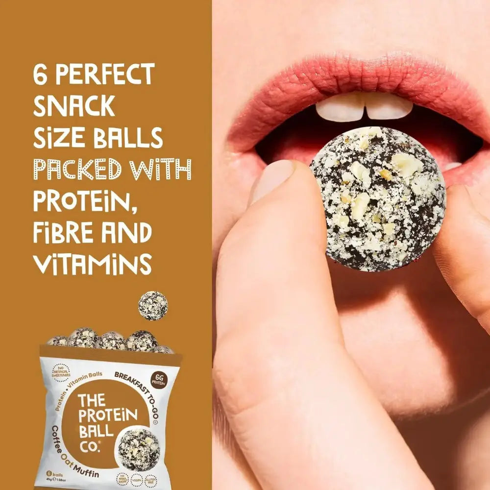 The Protein Ball Co Protein + Vitamin Balls (Breakfast To-Go) 10 x 45 g Coffee Oat Muffin kaufen bei haghpowered.com