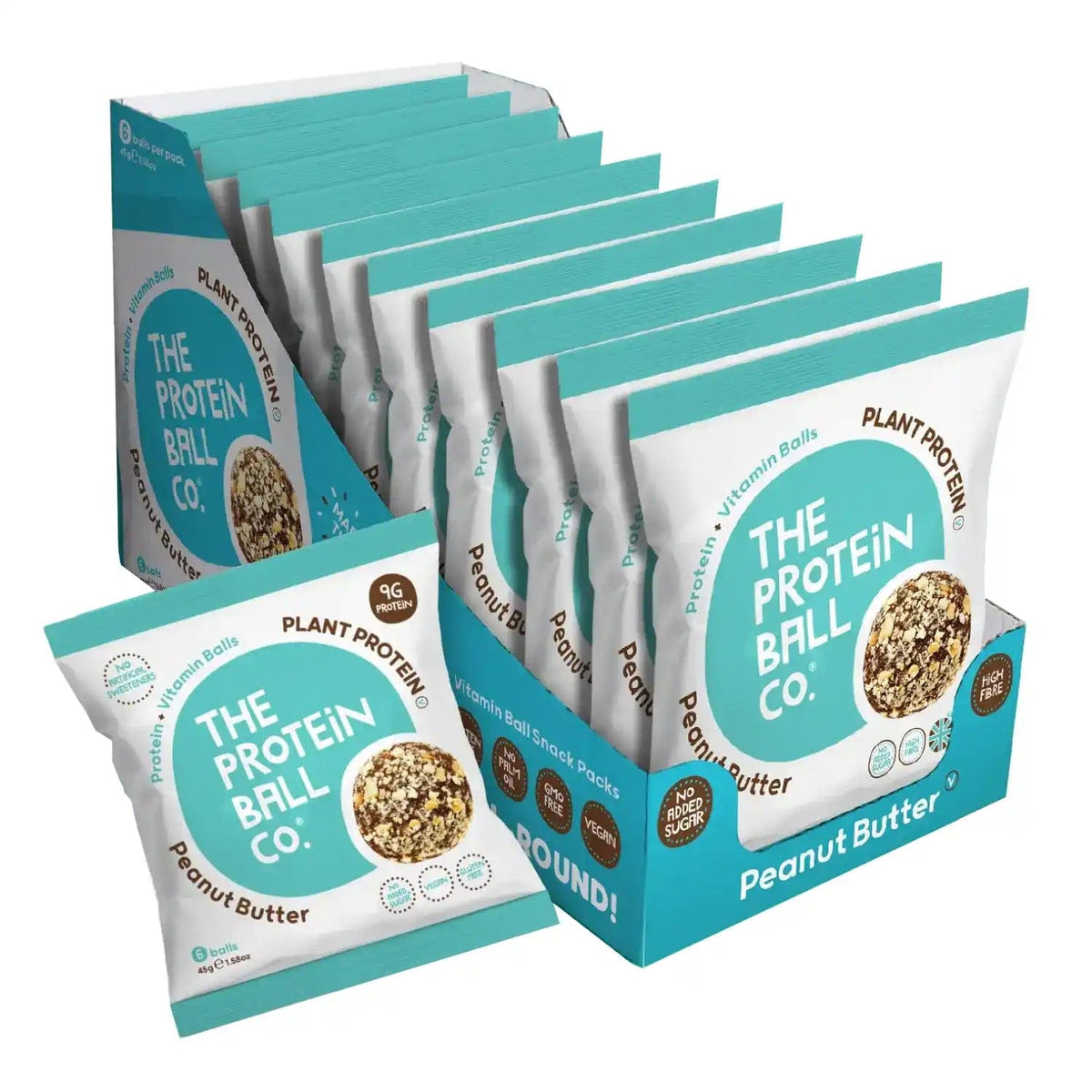 The Protein Ball Co Vegan Protein Balls 10 x 45 g Peanut Butter kaufen bei haghpowered.com