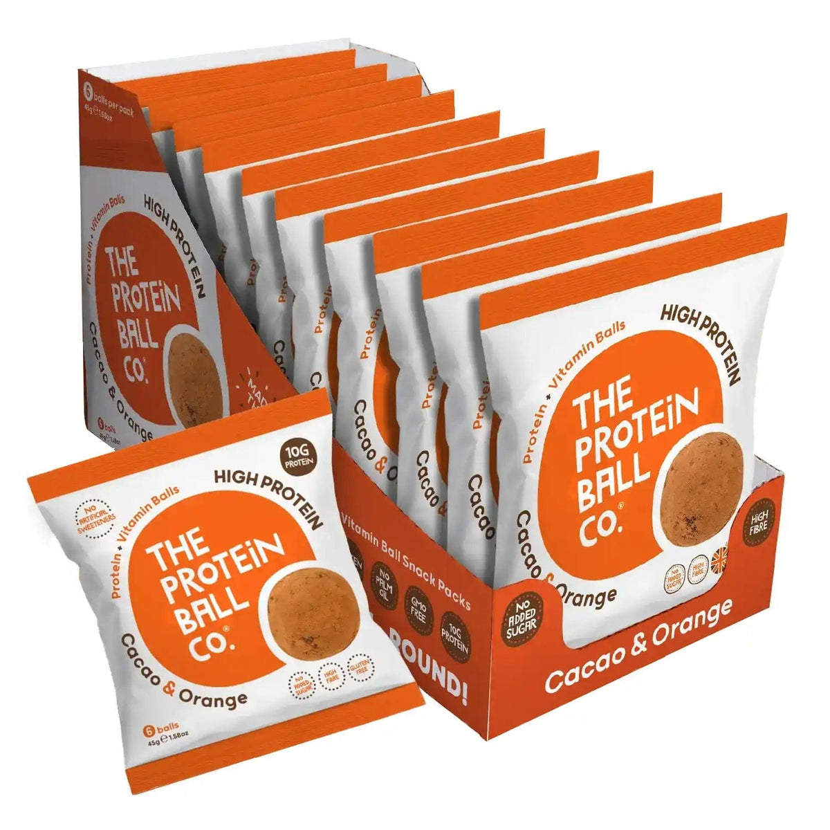 The Protein Ball Co Whey Protein Balls 10 x 45 g Cacao & Orange kaufen bei haghpowered.com