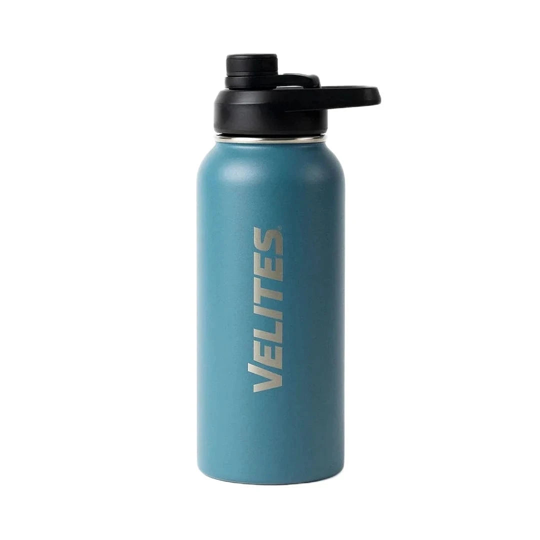 Isolierte Wasserflasche mit Mischkugel und praktischem Deckel (1000 ml) Blau kaufen -  Velites Trinkflaschen  - Fitness Onlineshop