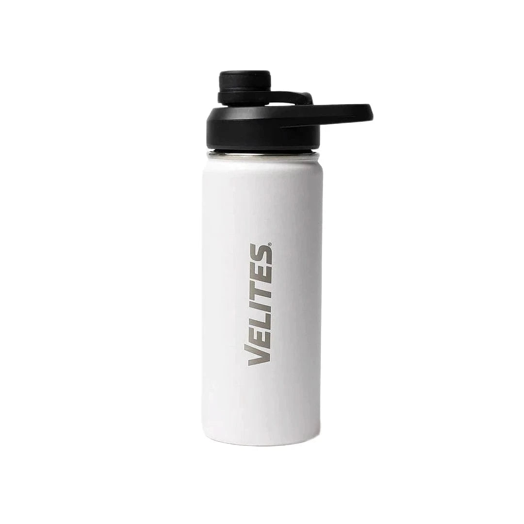 Isolierte Wasserflasche mit Mischkugel und praktischem Deckel (532 ml) Weiss kaufen -  Velites Trinkflaschen  - Fitness Onlineshop