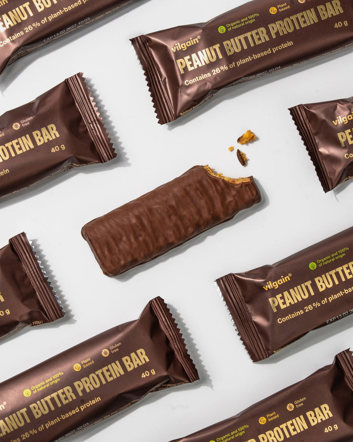 BIO Erdnussbutter-Proteinriegel kaufen -  Vilgain Proteinriegel  - Fitness Onlineshop