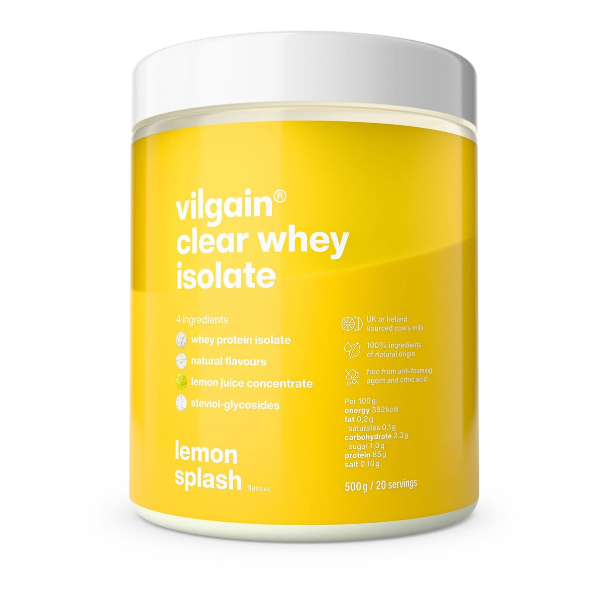 Clear Whey Isolate Lemon Splash / 500 g kaufen -  Vilgain Whey Proteinpulver  - Fitness Onlineshop