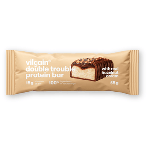 Double Trouble Protein Bar Haselnusscreme mit Milchschokolade / 55 g kaufen -  Vilgain Proteinriegel  - Fitness Onlineshop