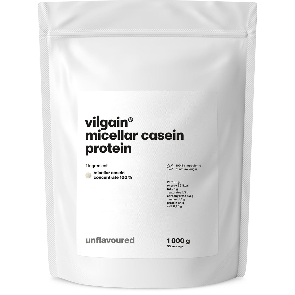 Micellar Casein Protein Ohne Geschmack / 1'000 g kaufen -  Vilgain Casein Proteinpulver  - Fitness Onlineshop