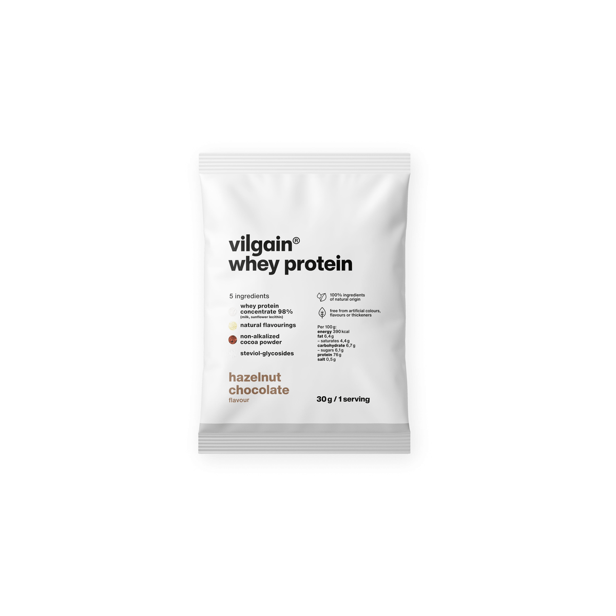 Whey Protein Schokolade mit Haselnüssen / 30 g kaufen -  Vilgain Whey Proteinpulver  - Fitness Onlineshop