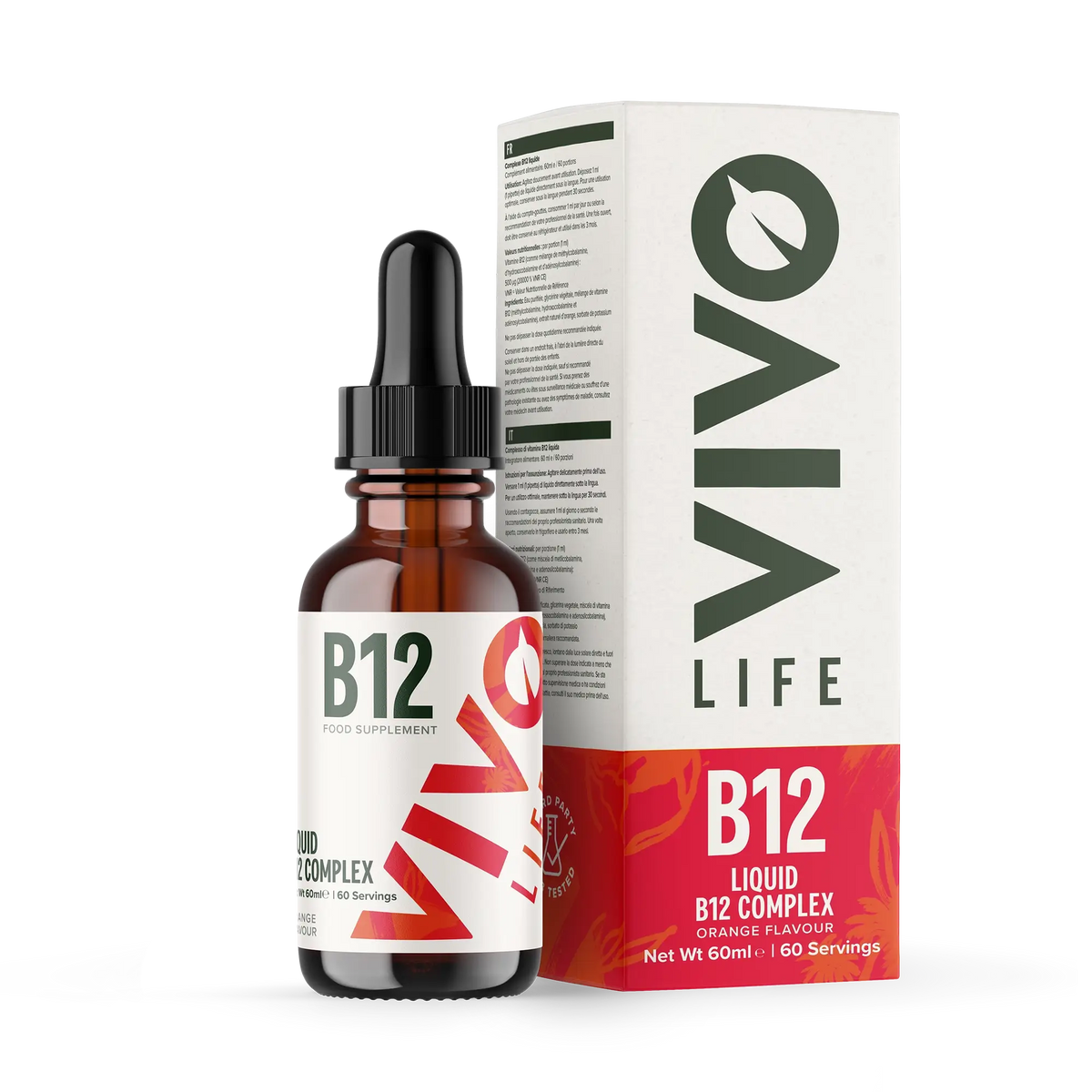 Liquid B12 Complex 60 ml kaufen -  Vivo Life Vitamine  - Fitness Onlineshop